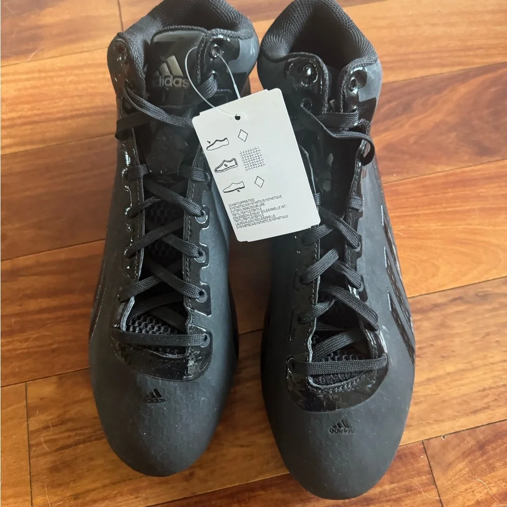 Adidas Black adizero 5-star 2.0 football cleats